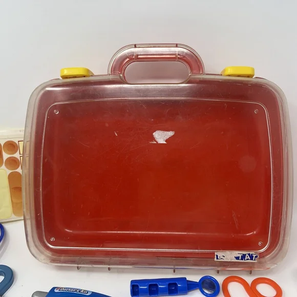 Vintage 28 PC Variety Medical Kit Doctor Dr Nurse Bag Play Set WOW